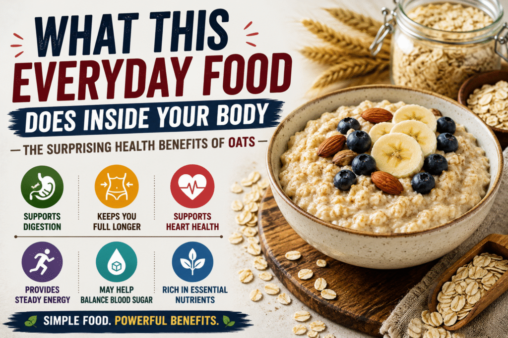 A simple bowl of oats can support digestion, heart health, energy levels, and overall wellness.