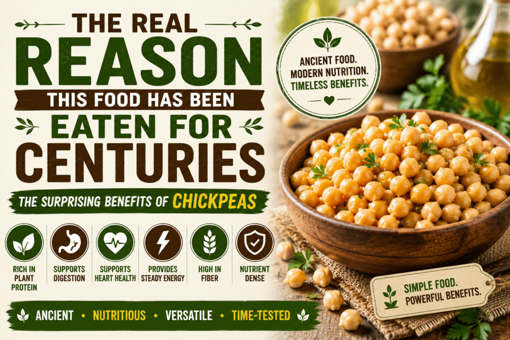 A bowl of chickpeas illustrating the real reason this food has been eaten for centuries and its nutritional benefits.