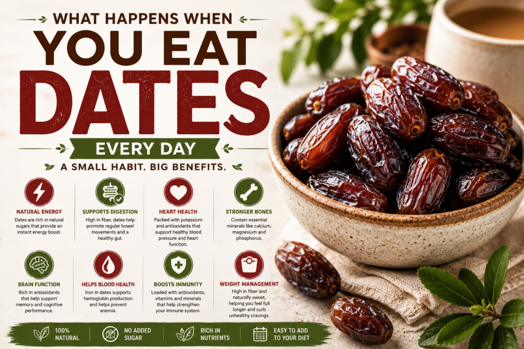 What happens when you eat dates every day and the health benefits of dates