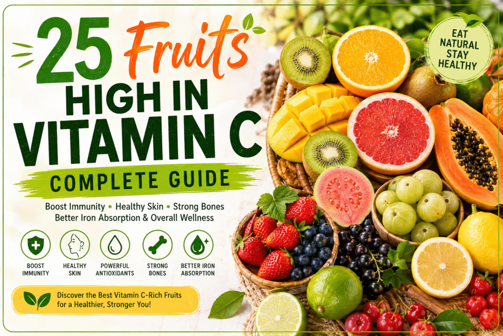 Assorted vitamin C-rich fruits