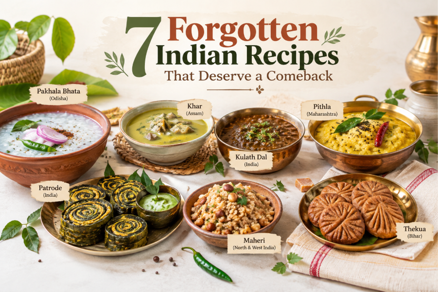 7 forgotten Indian recipes featuring traditional regional dishes and sweets